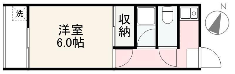 プレアール高松西町(1K/1階)の間取り写真