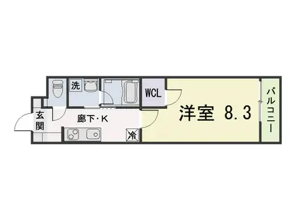 ゴンズスクエア(1K/2階)の間取り写真