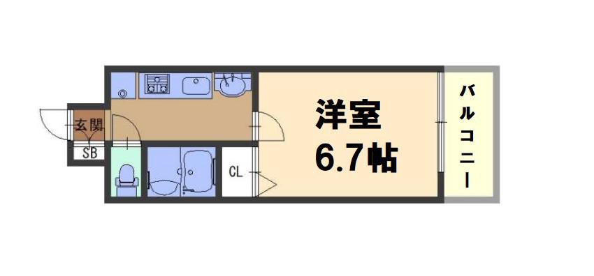 エステムプラザ・ミッドプレイス(1K/8階)の間取り写真