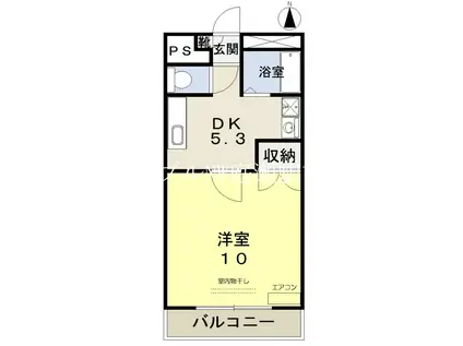 サニーコスモII(1DK/1階)の間取り写真