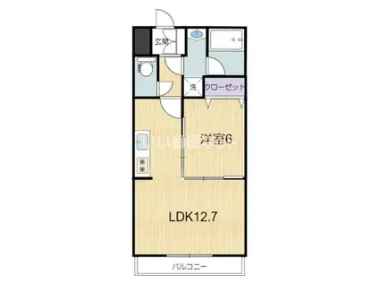 フォーシーズン(1LDK/2階)の間取り写真