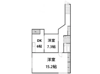 ウィステリア北戸田(2DK/1階)の間取り写真