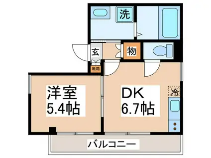 鈴木マンション(1DK/3階)の間取り写真