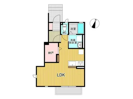 LIEN-C(ワンルーム/1階)の間取り写真