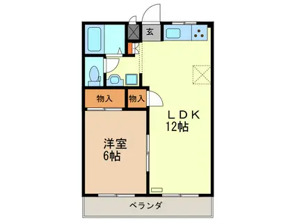 メゾン・ド・結城(1LDK/1階)の間取り写真