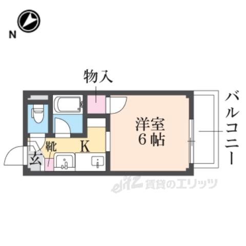 エスポワール(1K/1階)の間取り写真