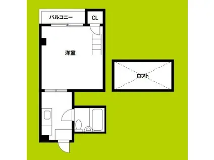 ハイツ正覚寺(1K/4階)の間取り写真