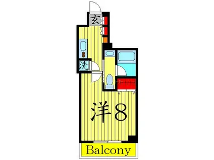 ティモーネプレミアムノルド亀戸(1K/7階)の間取り写真