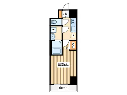 マキシヴ八王子デュエ(1K/14階)の間取り写真