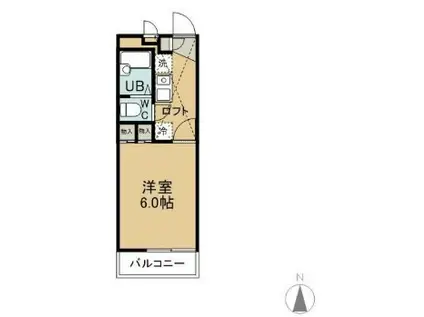 レーベンハイム中庄(1K/2階)の間取り写真