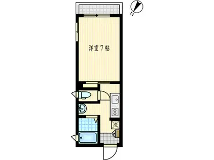 メゾンコンフォート(1K/3階)の間取り写真
