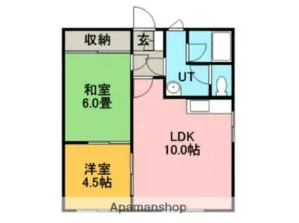 エクセレンス前田(2LDK/3階)の間取り写真