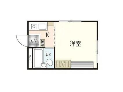 メゾン南観音(1K/3階)の間取り写真