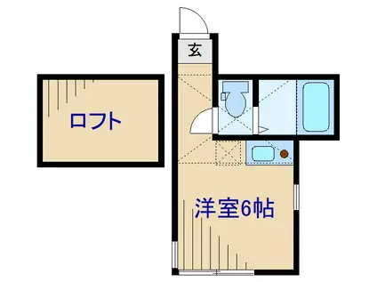 ユナイト菊名メグ・ライオン(ワンルーム/2階)の間取り写真