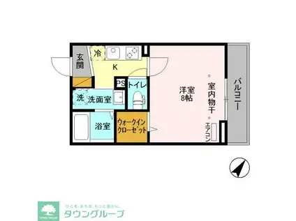 イーストコート八幡(1K/3階)の間取り写真