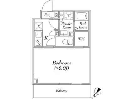 ルネサンスコート高田馬場カルム(1K/3階)の間取り写真