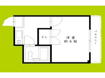メゾンドソレイユ松野(1K/5階)の間取り写真