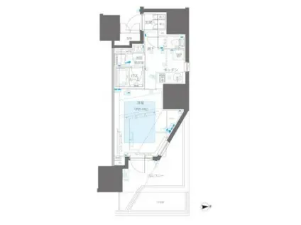 ZOOM信濃町(1K/3階)の間取り写真