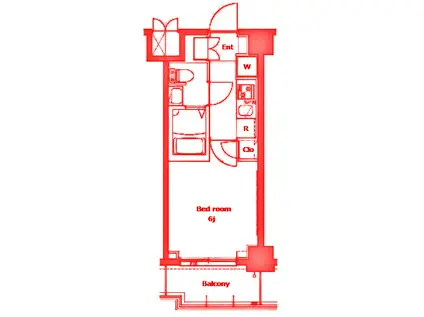 パティーナ川崎(1K/4階)の間取り写真