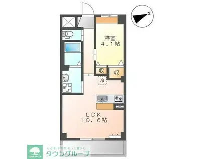 サクラス(1LDK/2階)の間取り写真