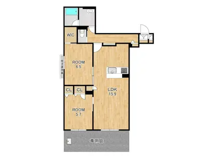 ボンクハーシュ プラス(2LDK/1階)の間取り写真