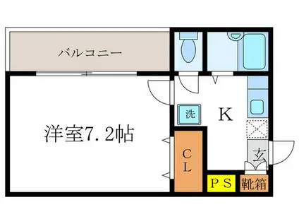 グレイシィ桂(1K/1階)の間取り写真