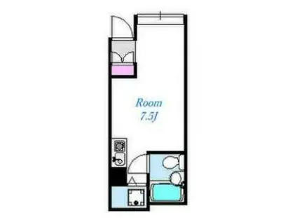 ポートハイツ片倉(ワンルーム/1階)の間取り写真