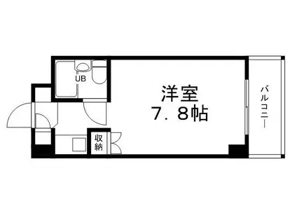 グリーンハイツ梅ヶ谷(ワンルーム/2階)の間取り写真