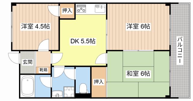 MAISONDEFAMILLE(3DK/3階)の間取り写真