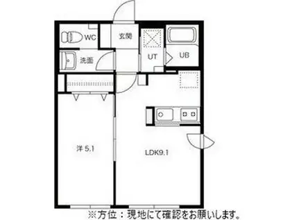 フェリーチェ琴似(1LDK/4階)の間取り写真
