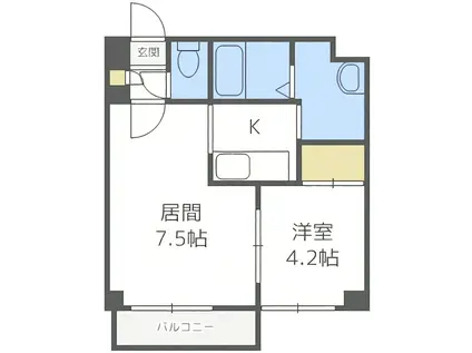 AMBIENTE131(1LDK/7階)の間取り写真
