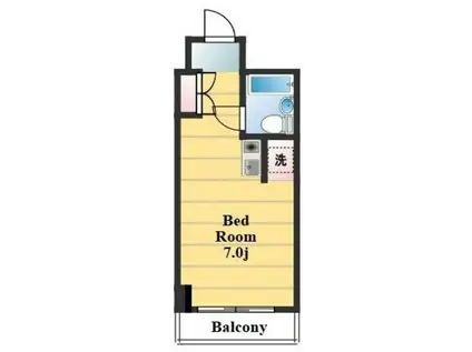 クラウンパレス与野本町(ワンルーム/2階)の間取り写真