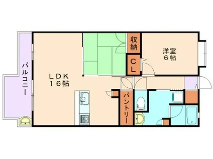 ザ・スカイタワー20(2LDK/12階)の間取り写真