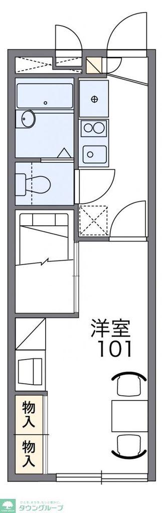 レオパレスコレマサ(1K/2階)の間取り写真