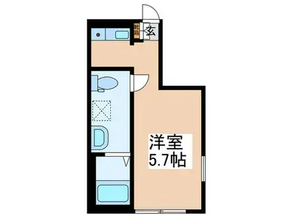 グランディールさがみ野(ワンルーム/1階)の間取り写真