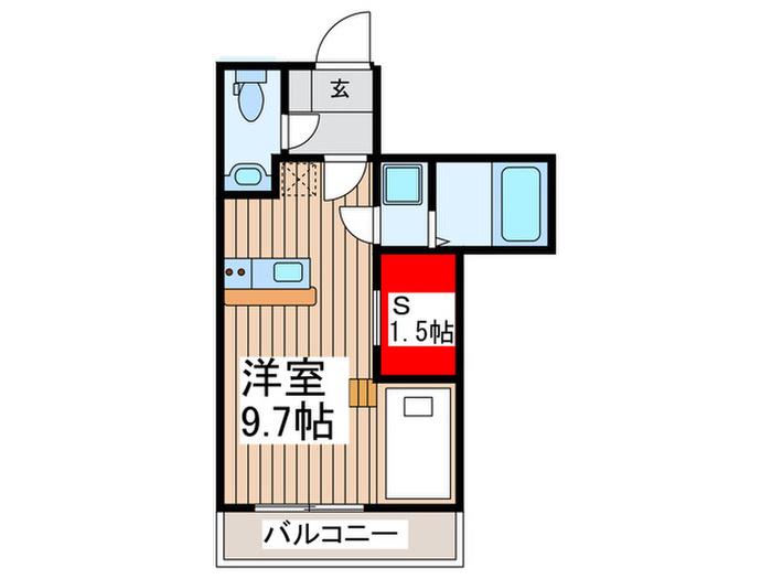 BEST STAGE 新狭山I(ワンルーム/1階)の間取り写真