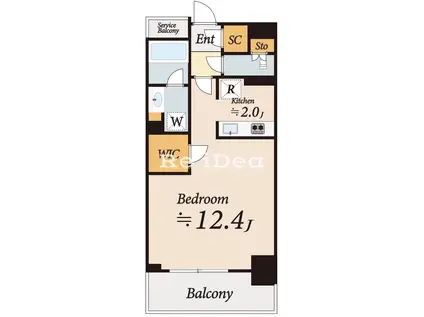 スタイリオ品川中延(ワンルーム/11階)の間取り写真
