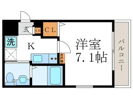 NEXT LIFE三条御前(1K/2階)の間取り写真