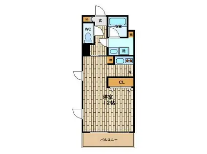 ロジュマン松原(ワンルーム/5階)の間取り写真