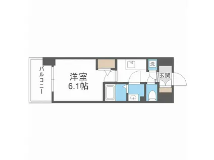 アドバンス大阪城北フィエルテ(1K/12階)の間取り写真