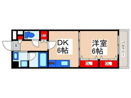 エクスクルーシヴダイゴ(1DK/3階)の間取り写真