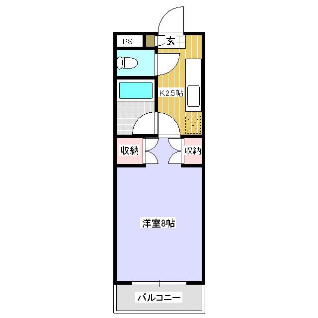 ハーモニー(1K/3階)の間取り写真
