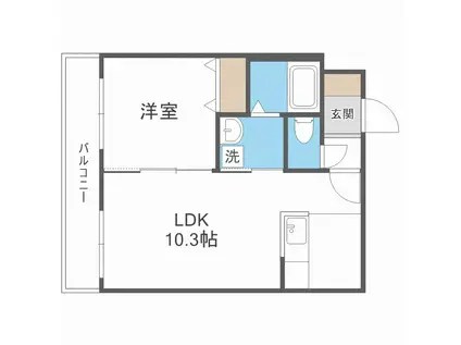 ASTER N15(1LDK/2階)の間取り写真