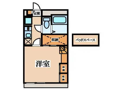 レオパレス香里園(1K/1階)の間取り写真