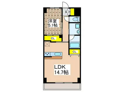 KAMA`AINA(1LDK/1階)の間取り写真