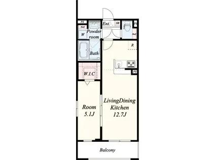 LE CIEL BLEU(1LDK/3階)の間取り写真