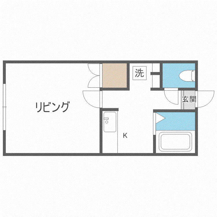 フォーシーズンII (1K/3階)の間取り写真