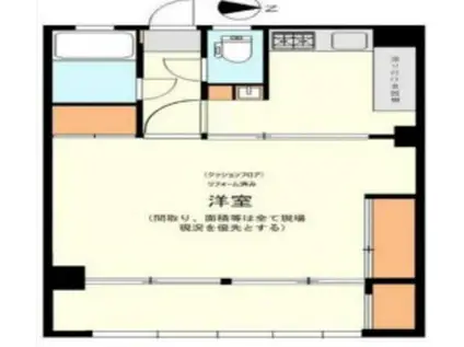 ツイン一の橋2号棟(1LDK/11階)の間取り写真