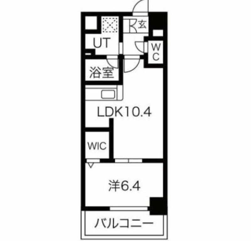 リアライズ小路駅前(1LDK/1階)の間取り写真