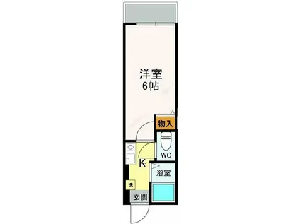 ARV上大岡(1K/1階)の間取り写真